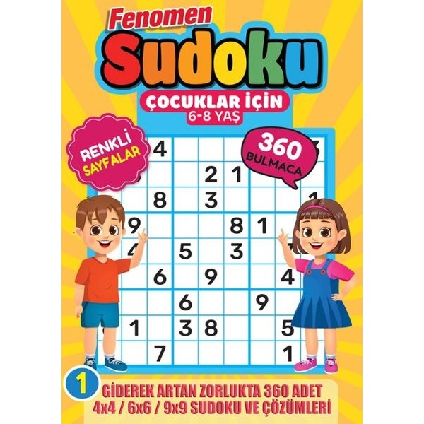 Fenomen Çocuklar İçin Sudoku 6 - 8 Yaş | Maxi Yayıncılık (İnce Kapak)
