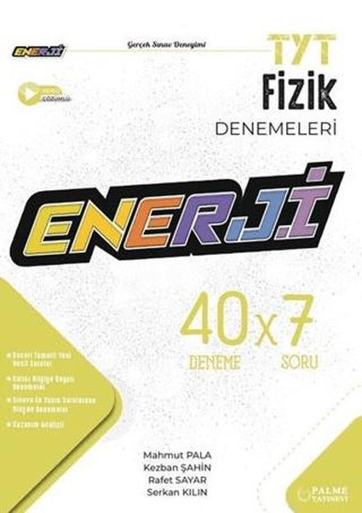 TYT Fizik 40X7 Deneme Sınavı | Palme Yayınları (Ciltsiz)
