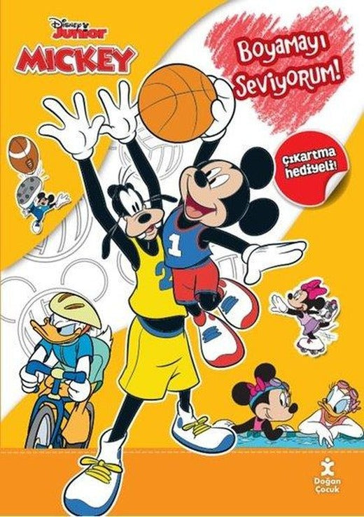Disney Junior Mickey-Boyamayı Seviyorum! Çıkartma Hediyeli! | Doğan Çocuk (İnce Kapak)