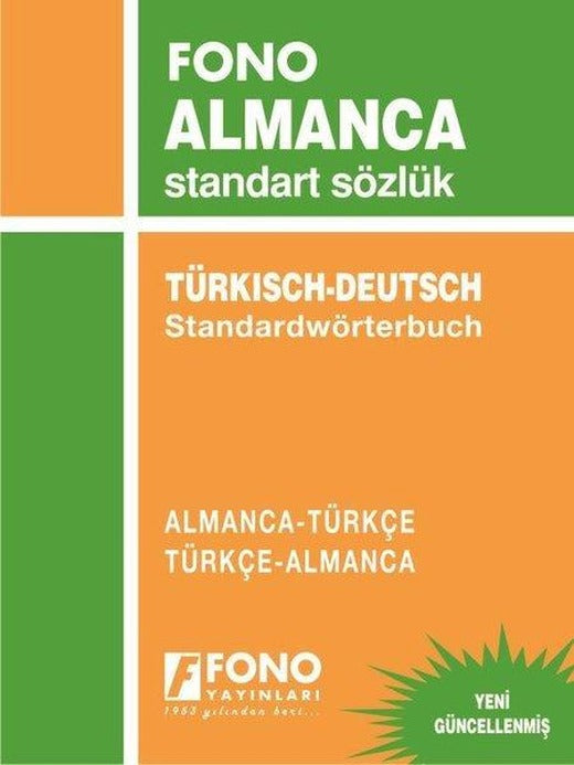 Almanca/Türkçe - Türkçe/Almanca Standart Sözlük | Fono Yayınları (İnce Kapak)