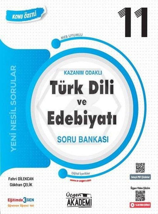 11. Sınıf Türk Dili ve Edebiyatı Konunun Özü Soru Bankası | Üçgen Akademi (İnce Kapak)