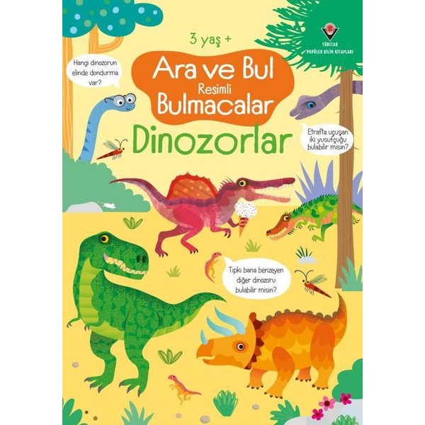 Dinozorlar - Ara ve Bul Resimli Bulmacalar | Tübitak Yayınları
