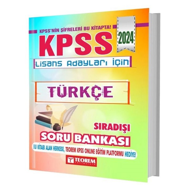 2024 KPSS Lisans Türkçe Sıradışı Soru Bankası | Teorem Yayınları (İnce Kapak)