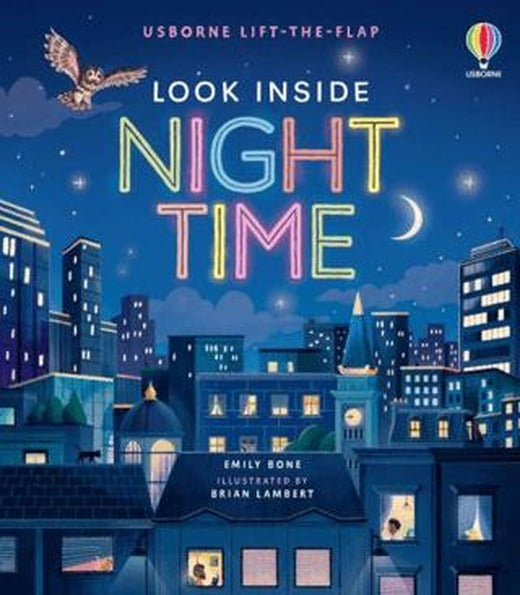 Look Inside Night Time | Usborne (Ciltli)