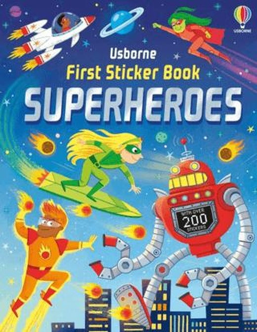 First Sticker Book Superheroes | Usborne (Ciltsiz)