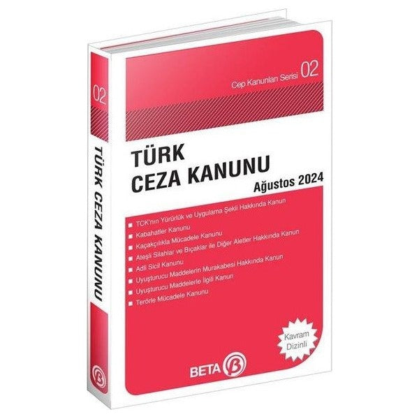 Türk Ceza Kanunu Ağustos 2024 - Cep Kanunları Serisi | Beta Yayınları (Cep Boy)