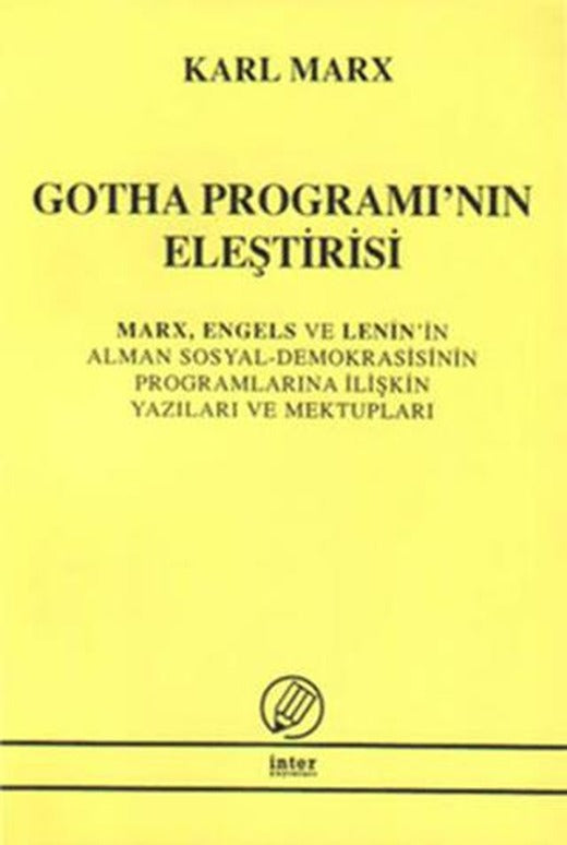 Gotha Programının Eleştirisi | İnter Yayınları (Ciltsiz)