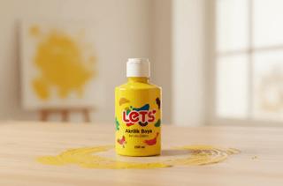 Let’s Akrilik Boya Sarı 250 ml | Lets - Resim 1