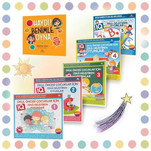 Okul Öncesi Çocuklar için IQ Zeka Geliştiren Oyunlar - 6 Kitap Takım | Ekinoks (İnce Kapak)