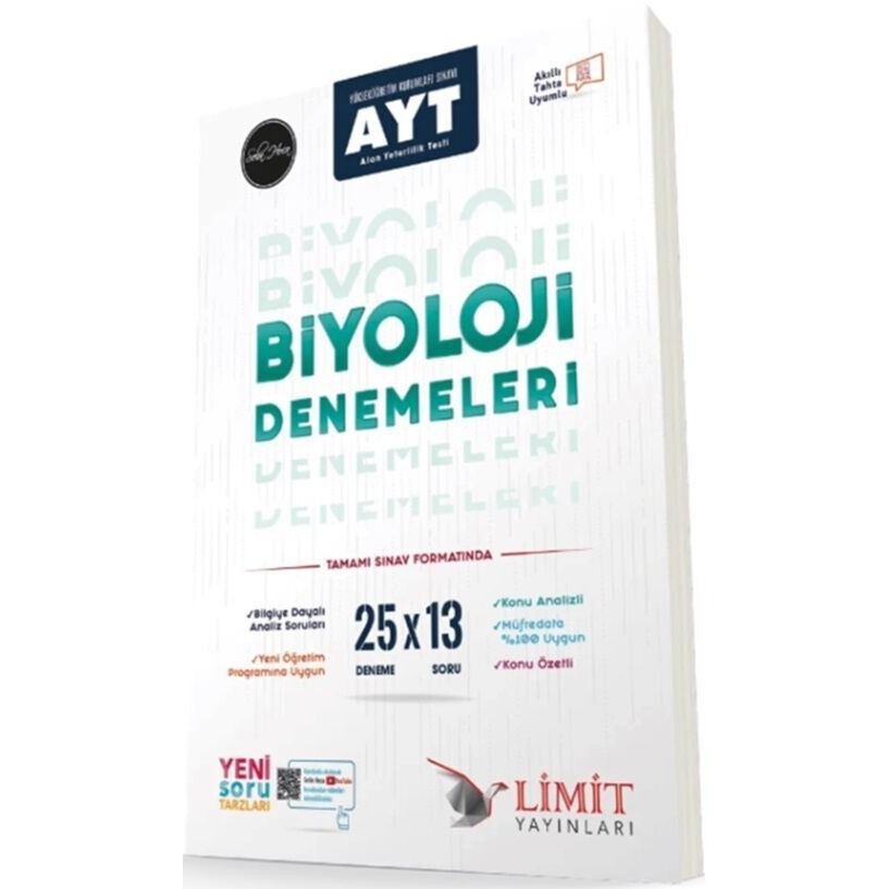 AYT 25'li Biyoloji Deneme | Limit Yayınları (Ciltsiz)