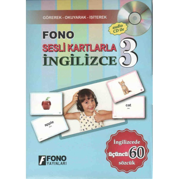 Fono Sesli Kartlarla İngilizce 3 (Cd'li) | Fono Yayınları (İnce Kapak)