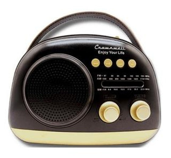 Crownwell Taşınabilir Bluetooth Retro Radyo Arizona Serisi / Black | Crownwell