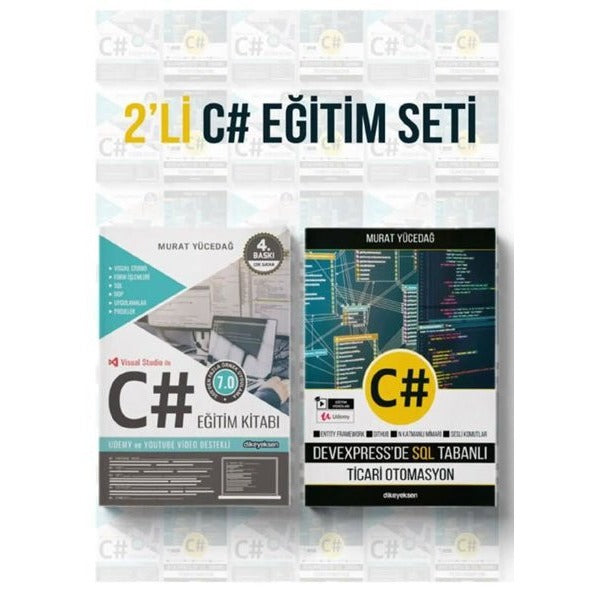 2'li C# Eğitim Seti - 2 Kitap Takım | Dikeyeksen (İnce Kapak)