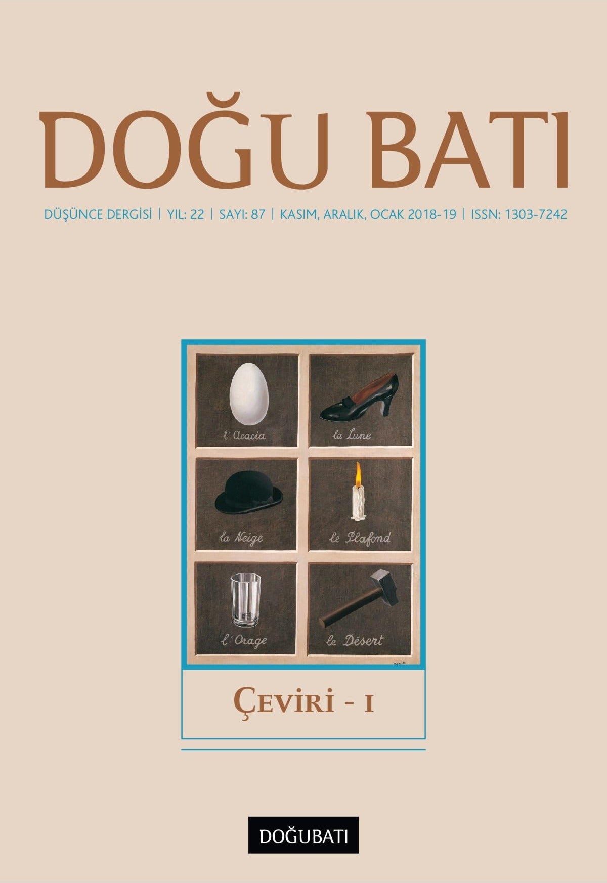 Doğu Batı Düşünce Dergisi Yıl: 22 Sayı: 87 - Çeviri - 1 | Doğu Batı Dergileri (Ciltsiz)