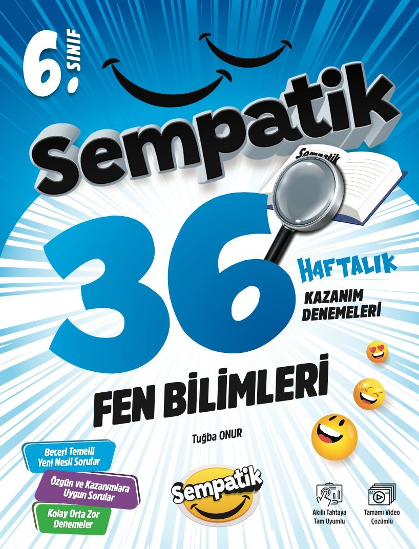 6. Sınıf Fen Bilimleri 36 Haftalık Kazanım Denemeleri | Ünlüler Karması (Ciltsiz)