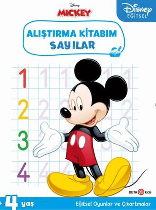 Disney Eğitsel Çıkartmalı Mickey Alıştırma Kitabım Sayılar | Beta Kids (Ciltsiz)