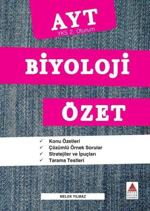 AYT Biyoloji Özet - YKS 2. Oturum | Delta Kültür-Eğitim (İnce Kapak)