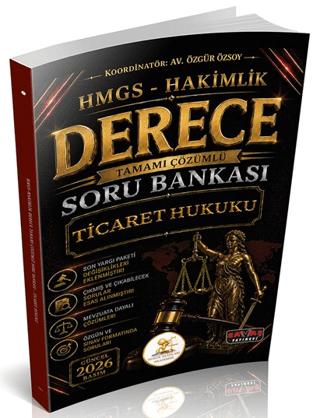 HUKAL HMGS-Hakimlik Derece Ticaret Hukuku Soru Bankası | Savaş Yayınevi (Ciltsiz) - Resim 1