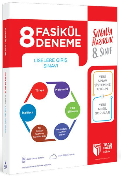 8.Sınıf 8 Fasikül Deneme Sınavı Seti - Kolektif kitap kapağı