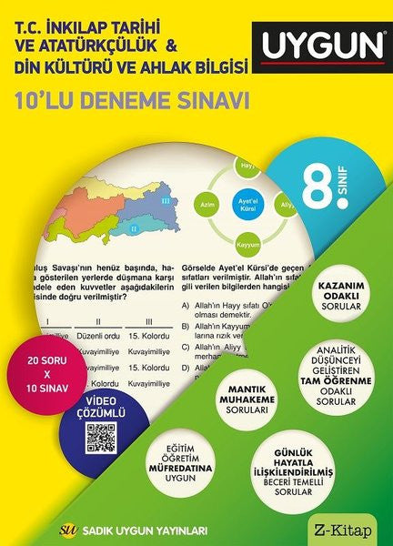 8.Sınıf Deneme Kitabı 10'Lu İnkılap Tarihi Ve Atatürkçülük - Din Kültürü Ve Ahlak - Kolektif kitap kapağı