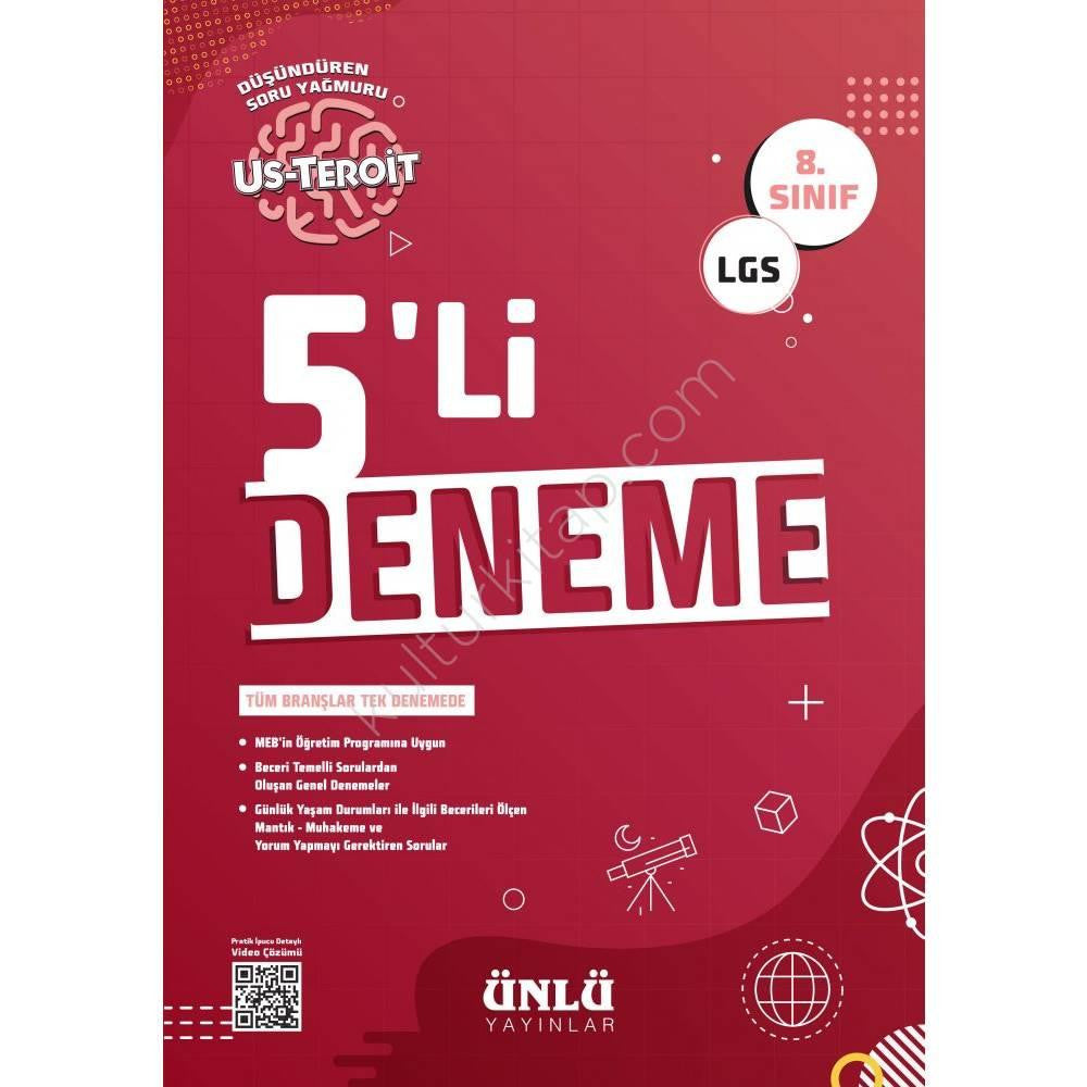 8.Sınıf Lgs 5 Li Deneme ( Us -Teroit ) - Ünlü Yayınları - Kolektif kitap kapağı
