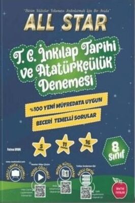 8. Sınıf T. C. İnkılap Tarihi ve Atatürkçülük All Star Branş Deneme - Kolektif kitap kapağı