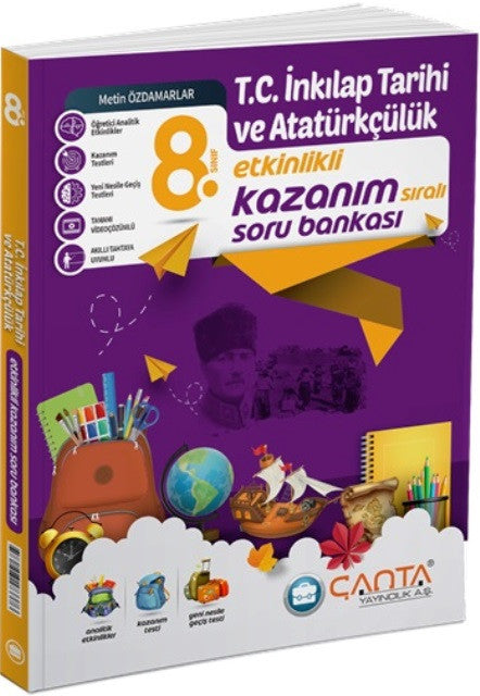 8.Sınıf LGS İnkılap Tarihi ve Atatürkçülük Etkinlikli Kazanım Soru Banksı kitap kapağı