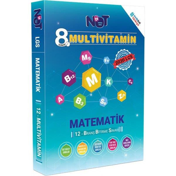 8.Sınıf Matematik 12 Deneme 1.Dönem Multivitamin - Binot Yayınları kitap kapağı