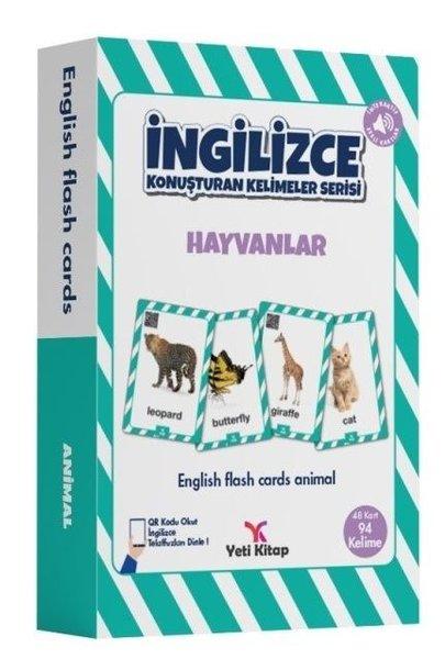 Hayvanlar - İngilizce Konuşturan Kelime Kartları | Yeti Kitap (İnce Kapak) - Resim 1