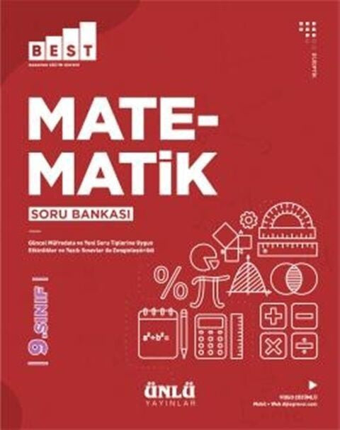 9. Sınıf Matematik BEST Soru Bankası Ünlü Yayıncılık kitap kapağı