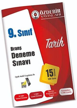Özdebir Yayınları 9. Sınıf Tarih Branş Deneme - Kolektif kitap kapağı