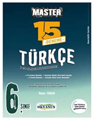 6. Sınıf Master 15 Türkçe Denemesi - Eyüp Aydın kitap kapağı