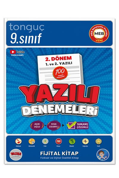 9. Sınıf Yazılı Denemeleri 2. Dönem 1 ve 2. Yazılı - Tonguç Yayınları kitap kapağı