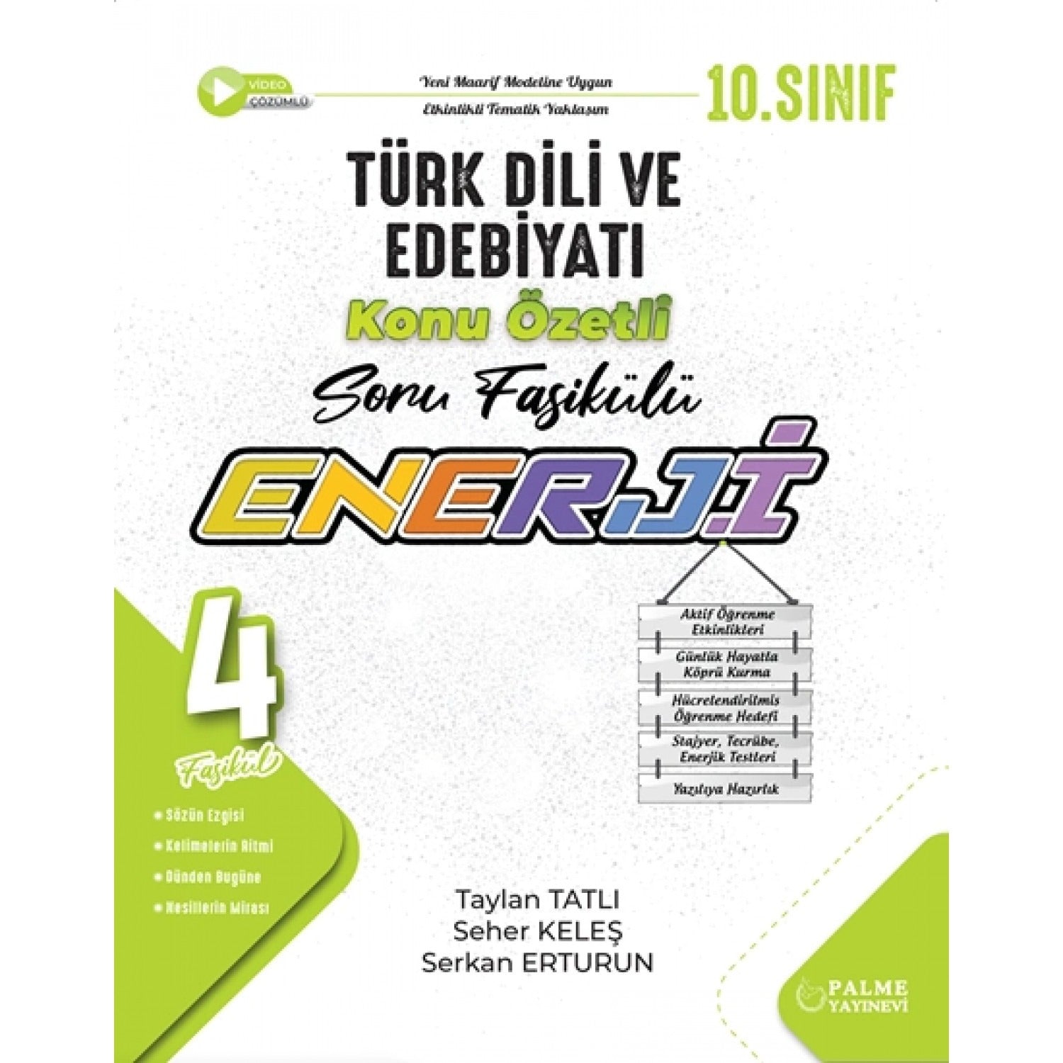 10. Enerji Türk Dili ve Edebiyatı Konu Özetli Soru Fasikülleri (4 Fasikül)