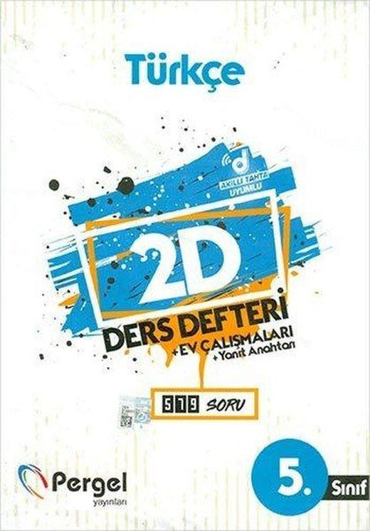5.Sınıf Türkçe 2D Ders Defteri | Pergel (İnce Kapak)
