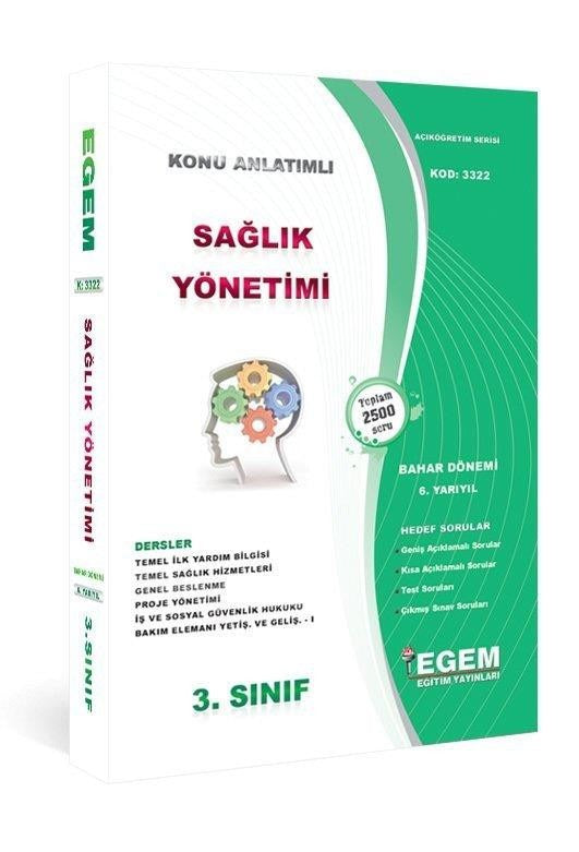 3. Sınıf 6. Yarıyıl Konu Anlatımlı Sağlık Yönetimi - Kod 3322