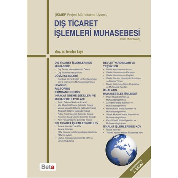 Dış Ticaret İşlemleri Muhasebesi | Beta Yayınevi (Ciltsiz)