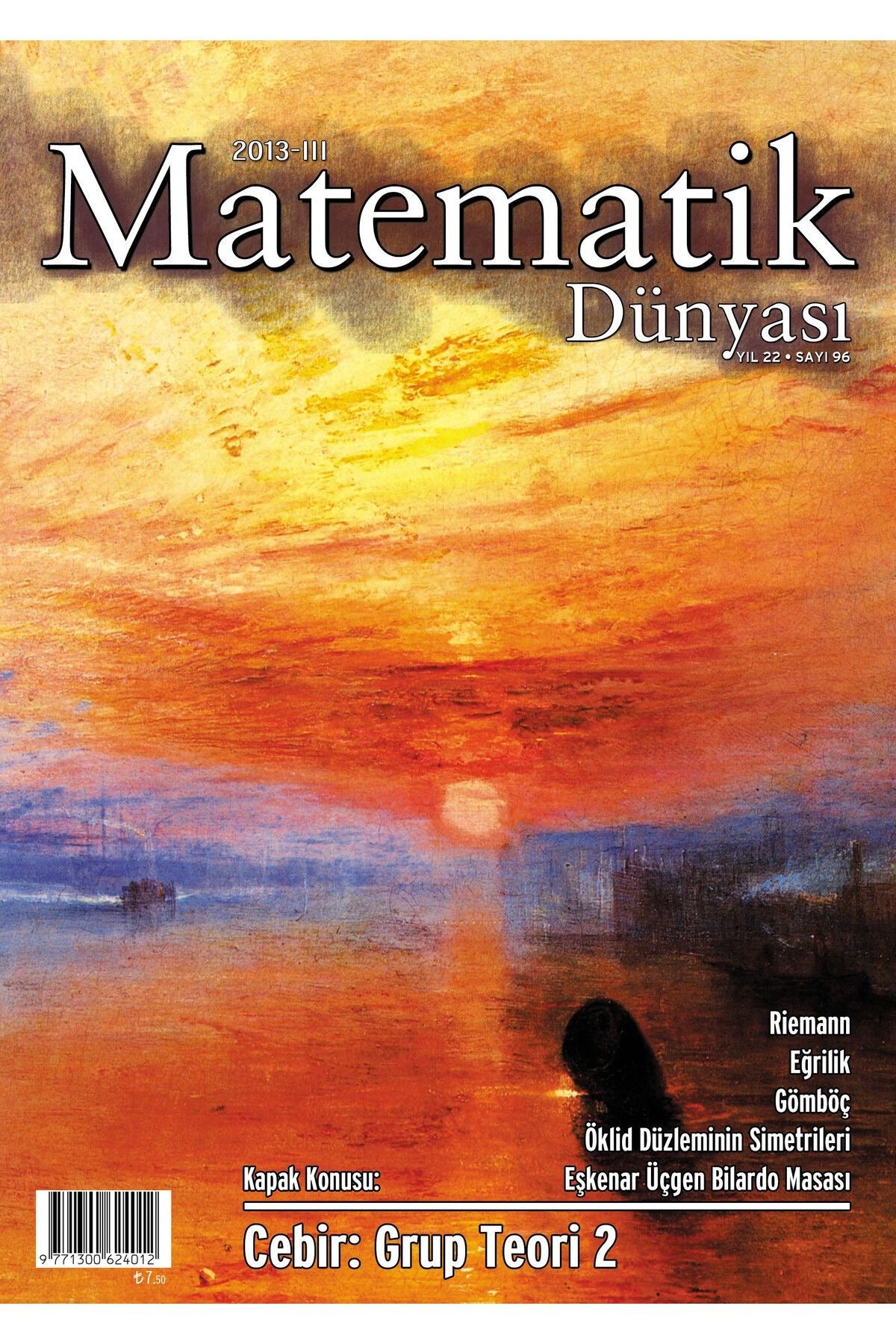 Matematik Dünyası Dergisi Sayı:96 Yıl:2013 – III | Nesin Yayınevi (Ciltsiz)