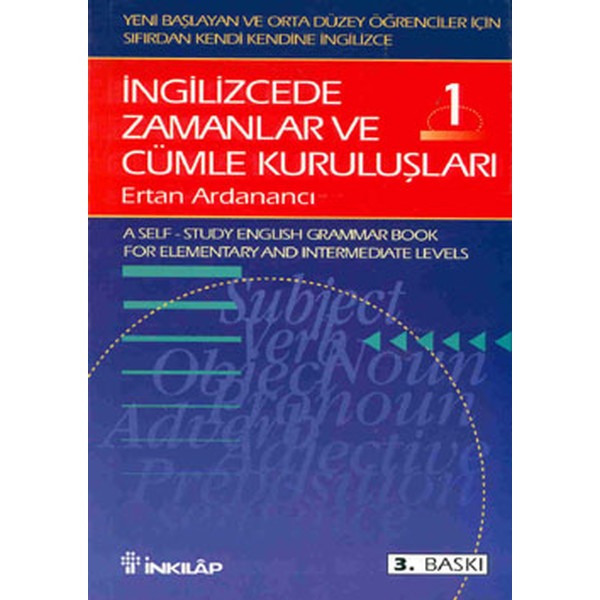 İngilizcede Zamanlar ve Cümle Kuruluşları Cilt 1 | İnkılap Kitabevi - Yabancı Dil Öğretici Kitapları (İnce Kapak)
