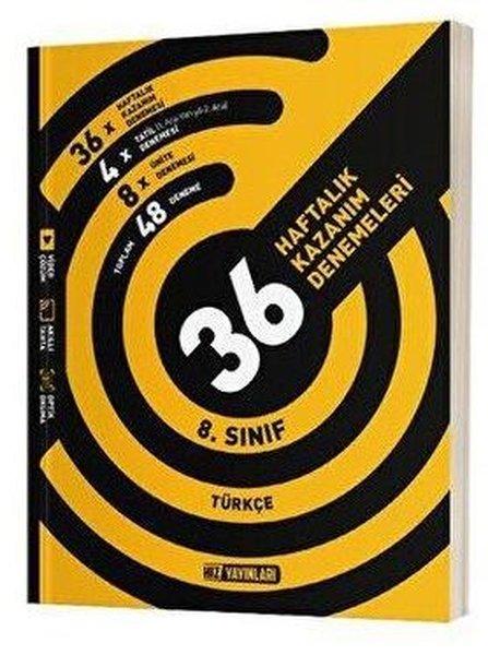 8. Sınıf Türkçe 36 Haftalık Kazanım Denemeleri | Hız Yayınları (İnce Kapak) - Resim 1