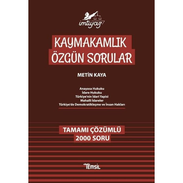 İmtiyaz Kaymakamlık Özgün Sorular