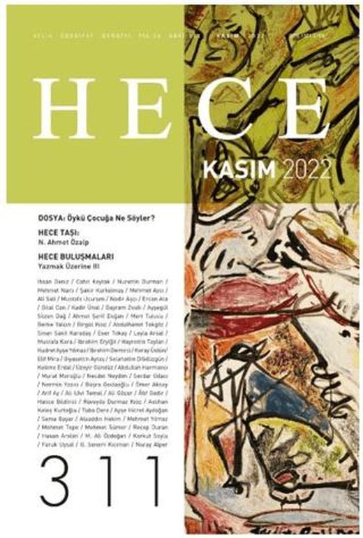 Hece Aylık Edebiyat Dergisi Sayı: 311 Kasım 2022 | Hece Dergisi (Ciltsiz)