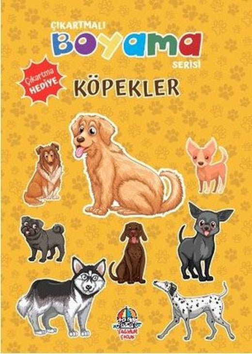 Köpekler - Çıkartmalı Boyama Serisi | Yağmur Çocuk