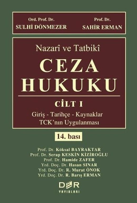 Nazari ve Tatbiki Ceza Hukuku 1 | Der Yayınları - Hukuk Dizisi (Ciltli)