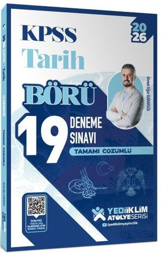 2026 KPSS Börü Tarih Tamamı Çözümlü 19 Deneme Sınavı | Yediiklim Yayınları (İnce Kapak)