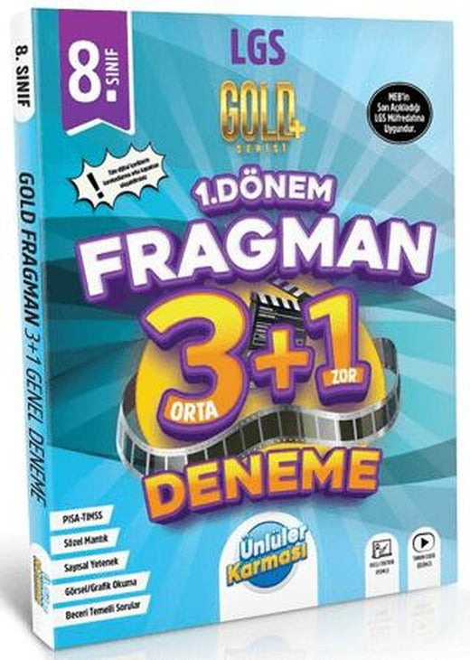8. Sınıf LGS Tüm Dersler 1. Dönem Fragman 3+1 Deneme Gold Serisi