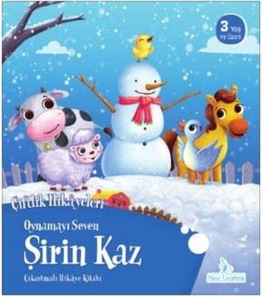 Oynamayı Seven Şirin Kaz-Çıkartmalı Hikaye Kitabı-Çiftlik Hikayeleri | Mavi Uçurtma