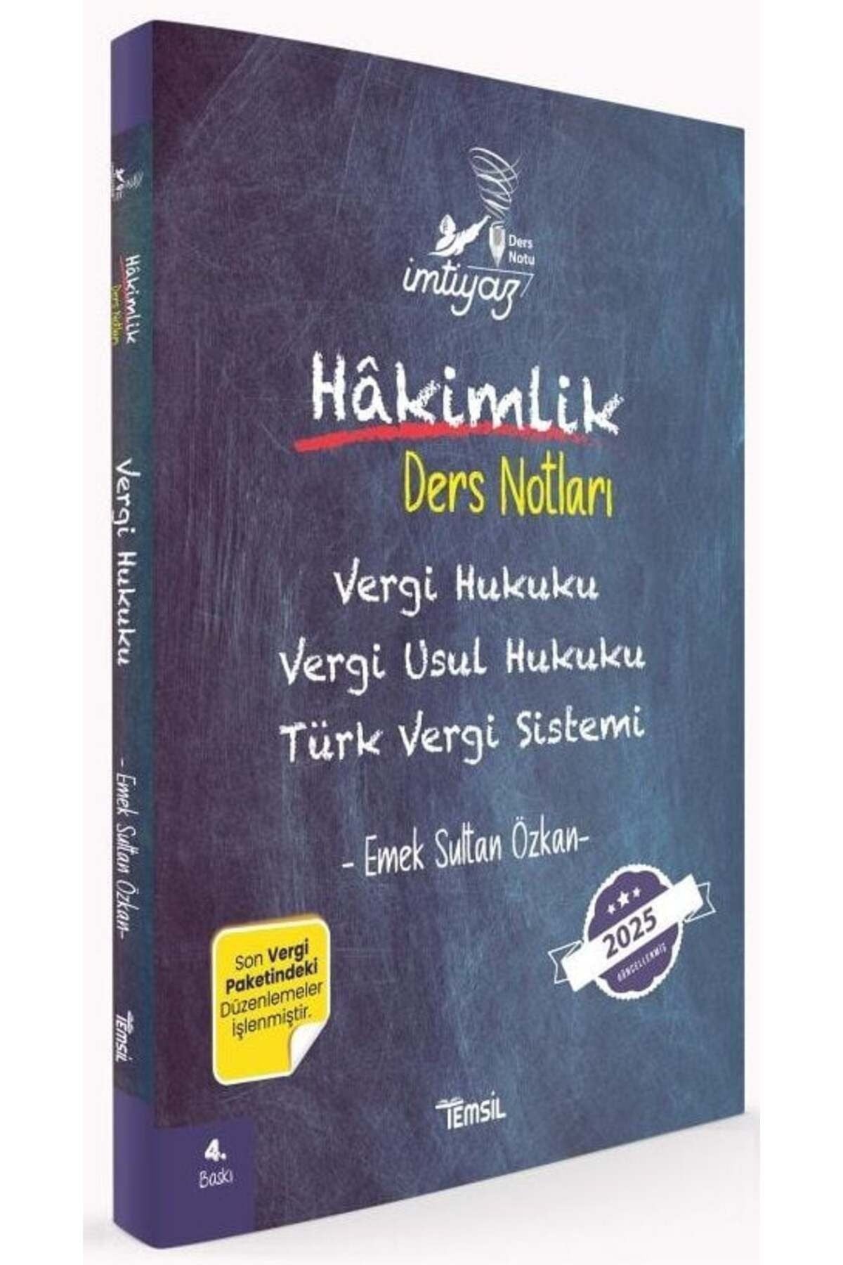 İmtiyaz Vergi Hukuku Vergi Usul Hukuku Türk Vergi Sistemi Hakimlik Ders Notları | Temsil Kitap (Ciltsiz)