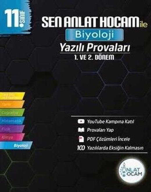 11. Sınıf Biyoloji Yazılı Provaları | Sen Anlat Hocam Yayınları (İnce Kapak)