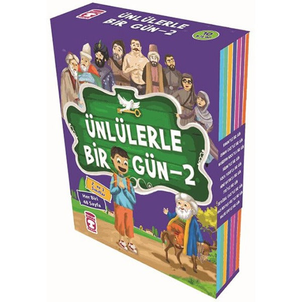Ünlülerle Bir Gün 2 Seti-10 Kitap T | Timaş Çocuk (İnce Kapak)